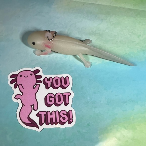 PositivALotl Axolotl Crazy Trending WaterProof Single Decor Accent Sticker - Picture 3 of 3